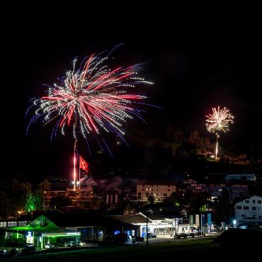 1. August Feuerwerk beim Frutigresort - Bilder: Martin Wenger