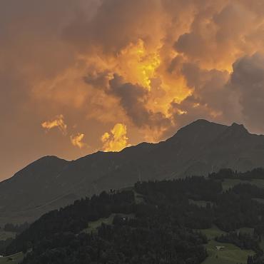 Abendrot in Frutigen - Bilder: Erika Bärtschi
