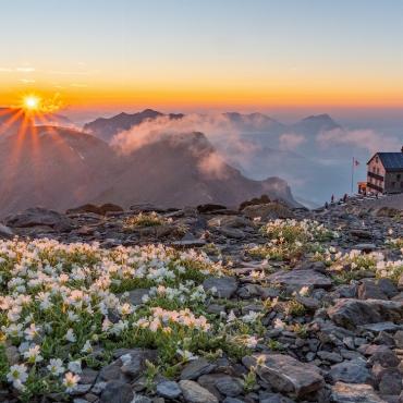 Jan Furler fotografierte bei der Blüemlisalphütte diesen stimmungsvollen Sonnenuntergang