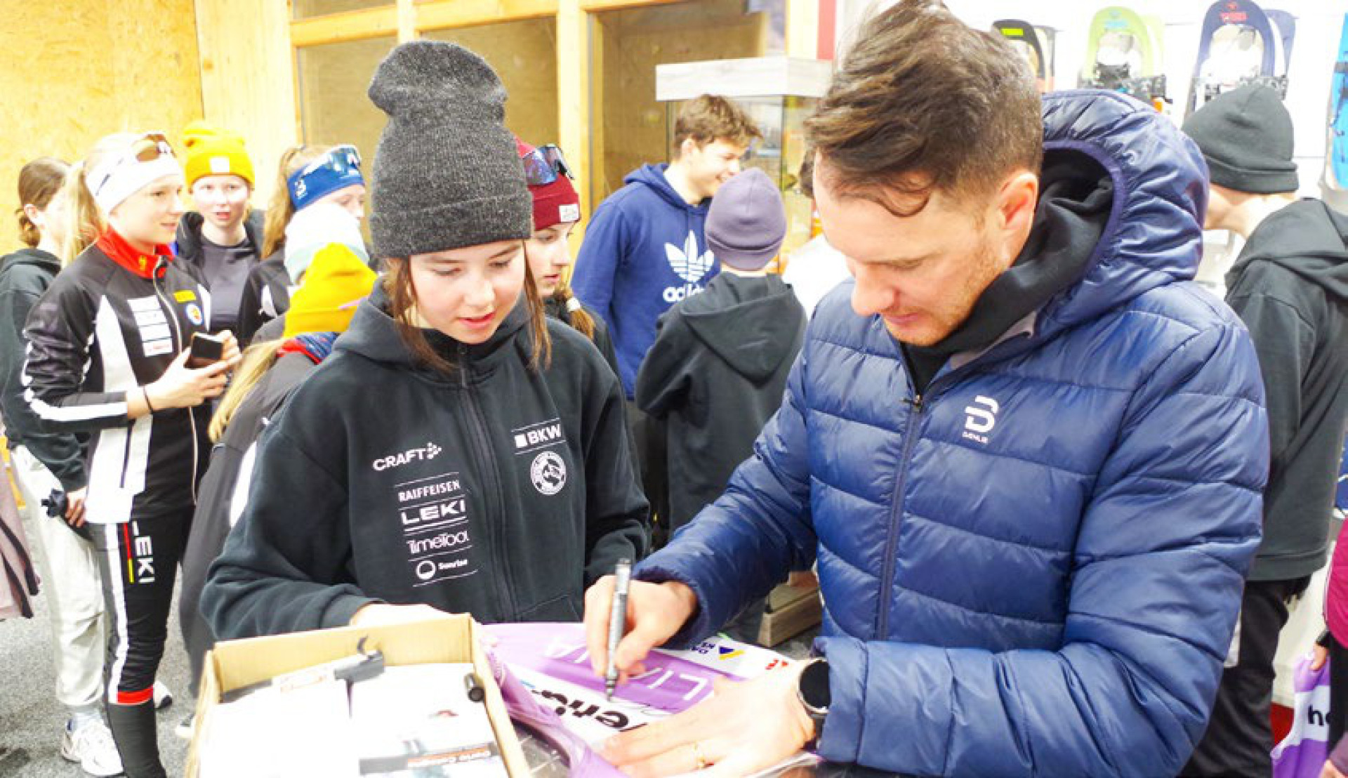 Autogrammstunde zog Langlauffans an