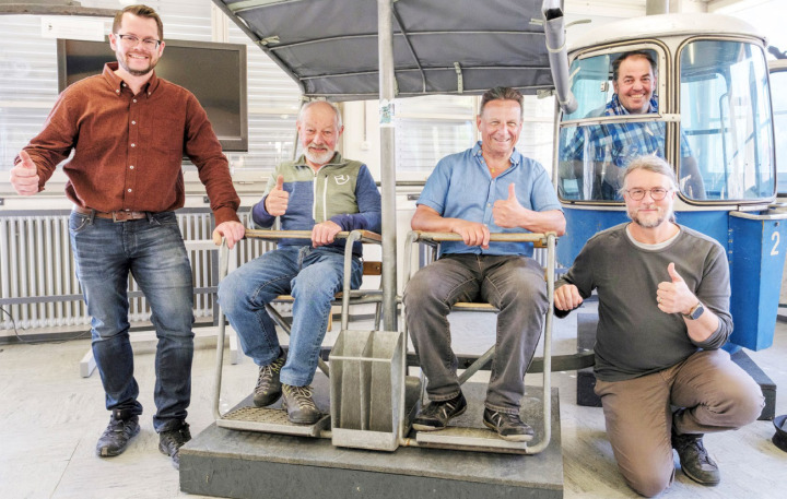 Der Vereinsvorstand Lukas Streun, Hansruedi Kallen, Remy Supersaxo, Andreas Zenger, Jean Jacques Isler (v.l.)