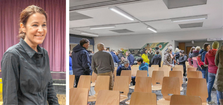 Ingrid Broger, Medienpädagogin und Referentin von Pro Juventute, zeigte Problematiken auf und gab Tipps, wie sich Kinder und Jugendliche im Internet schützen können. In den Pausen herrschte reger Austausch unter den Anwesenden. BILDER: AGNES RUFENER / ZVG