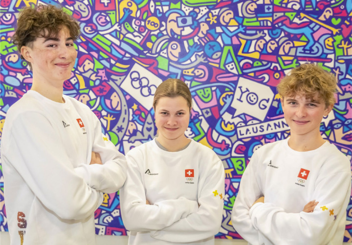 Finn Kempf, Giulia Belz und Noé Kempf reisen zur vierten Ausgabe der Olympischen Winter-Jugendspiele in Südkorea. BILDER: MICHAEL SCHINNERLING