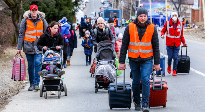 Ukrainische Familien auf der Flucht BILD: ZVG