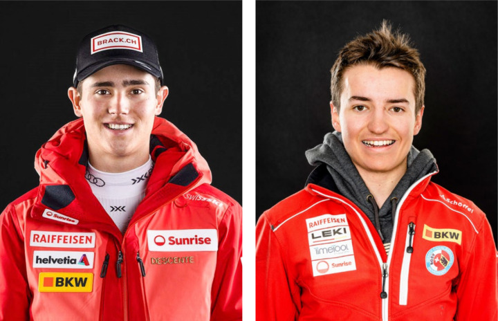 Die Jungtalente Sandro Zurbrügg und Sven Niklas Stoller BILDER: ZVG / SWISS-SKI, DMD-PRODUCTIONS