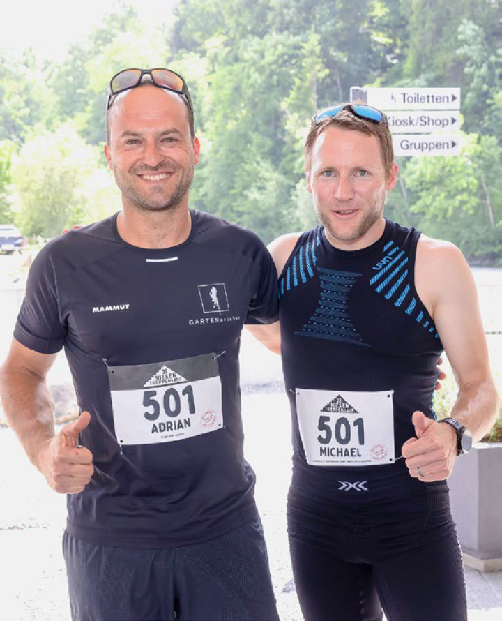 Adi Zurbrügg (l.) und Michael Maurer gewannen in der Kategorie Staffel Herren. BILD: MS