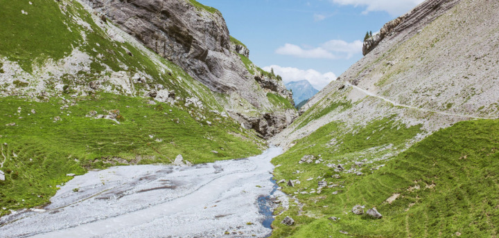 Der Oberlauf des Gamchibachs gilt als besonders wertvoll und naturnah. BILD: ANJA ZURBRÜGG / TALK AG Der Oberlauf des Gamchibachs gilt als besonders wertvoll und naturnah. BILD: ANJA ZURBRÜGG / TALK AG