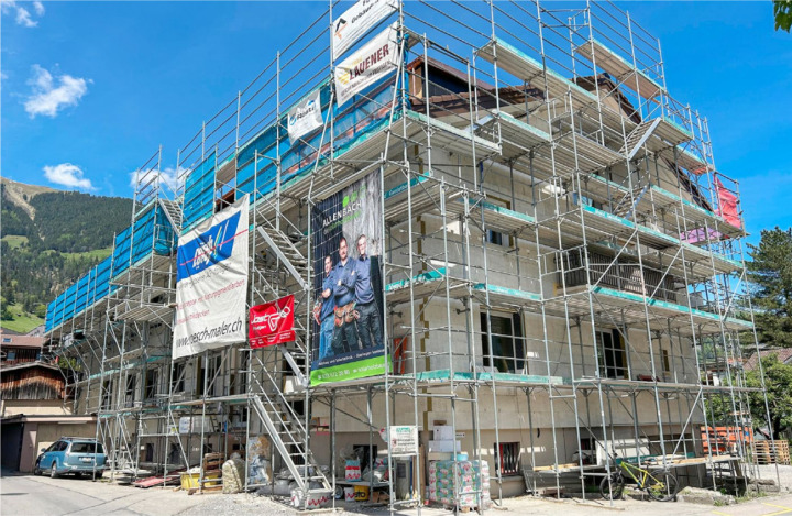 Heute noch eine Baustelle: In der früheren Telefonzentrale werden neue Wohnungen und eine Kita gebaut. BILD: HSF