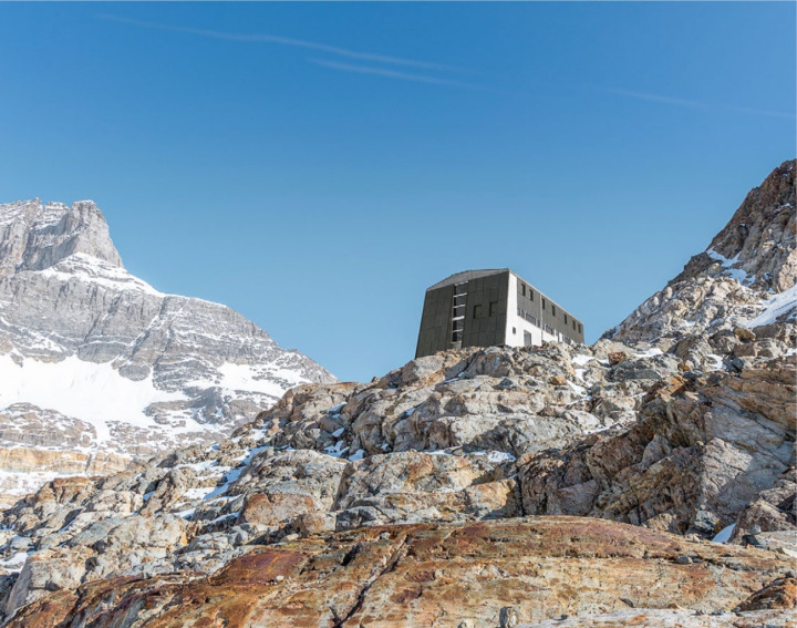 Die Visualisierung zeigt, wie die Mutthornhütte später einmal aussehen soll. BILD: ZVG