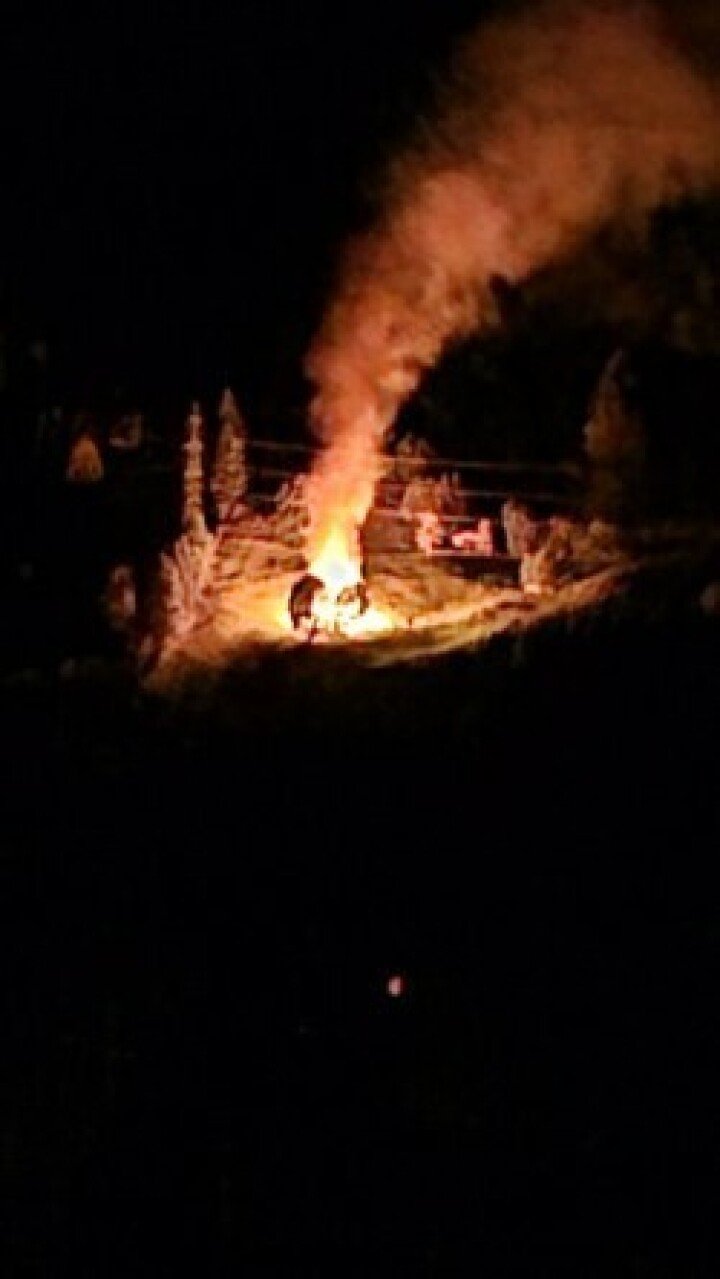 Die Alphütte brannte lichterloh. Bild: ZVG