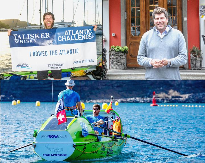 Florian Ramp hat den Atlantik von den Kanaren bis in die Karibik durchrudert. Für 4800 Kilometer in 59 Tagen brauchte er nebst einer guten körperlichen Verfassung mentale Stärke. Begleitet wurde er von meterhohen Wellen und Stürmen. Heute – Bild oben rechts – engagiert er sich für die Pflege in Kandersteg. BILD O. R.: YVONNE BALDININI / BILDER: ZVG