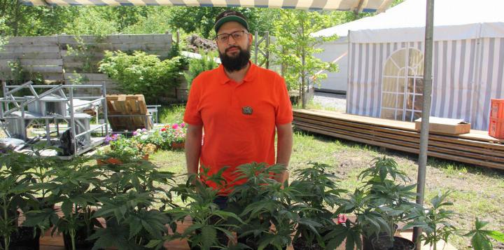 Luca Buccieri stellte sich mit seinen Pflanzen dem Publikum vor. BILDER: BETTINA GUGGER