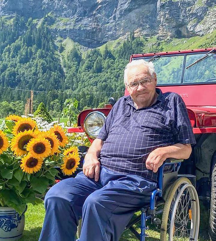 Salomon Schnidrig feierte seinen 90. Geburtstag bei sich zu Hause in Kandersteg. BILD: ZVG